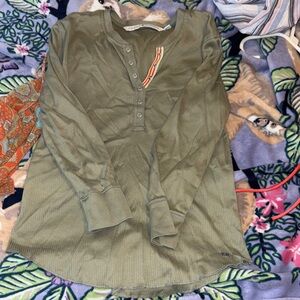 Tommy Hilfiger Olive Green Long Sleeve Shirt